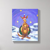 Kangaroo kerstSterrennacht Canvas Afdruk (Voorkant)