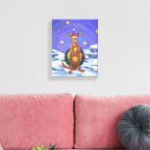 Kangaroo kerstSterrennacht Canvas Afdruk (Insitu (Woonkamer))