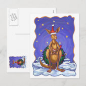 Kangaroo kerstSterrennacht Feestdagenkaart (Voorkant / Achterkant)