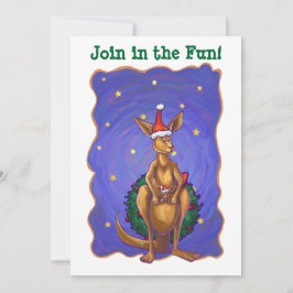 Kangaroo kerstSterrennacht Kaart