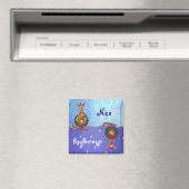 Kangaroo kerstSterrennacht Magneet (Insitu (Vaatwasser))