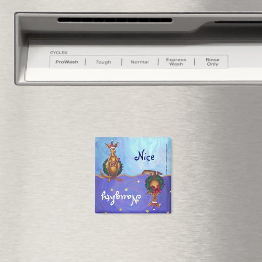 Kangaroo kerstSterrennacht Magneet (Insitu (Vaatwasser))