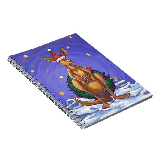 Kangaroo kerstSterrennacht Notitieboek (Rechterzijde)