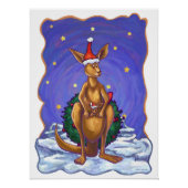 Kangaroo kerstSterrennacht Poster (Voorkant)