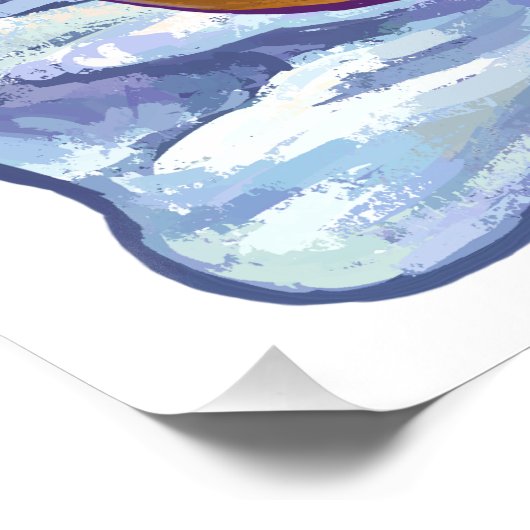 Kangaroo kerstSterrennacht Poster (Hoek)