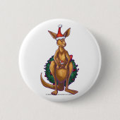 Kangaroo kerstSterrennacht Ronde Button 5,7 Cm (Voorkant)