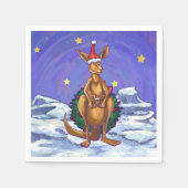 Kangaroo kerstSterrennacht Servetten (Voorkant)