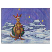 Kangaroo kerstSterrennacht Snijplank (Voorkant)