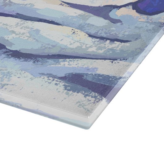 Kangaroo kerstSterrennacht Snijplank (Hoek)