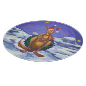 Kangaroo kerstSterrennacht Snijplank (Hoek)