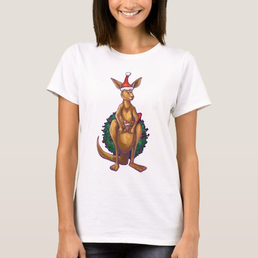 Kangaroo kerstSterrennacht T-shirt (Voorkant)
