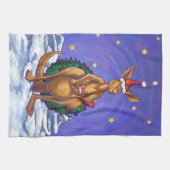 Kangaroo kerstSterrennacht Theedoek (Horizontaal)