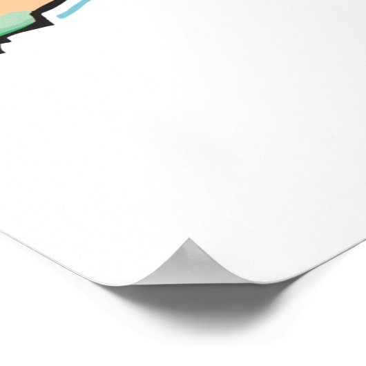 kangaroo knuffelend australië poster (Hoek)