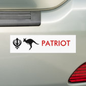 KANGAROO, kunda2, PATRIOT Bumpersticker (Op auto)