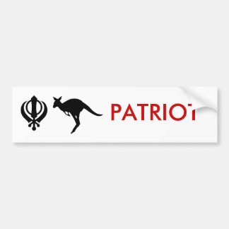 KANGAROO, kunda2, PATRIOT Bumpersticker