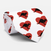Kangaroo Love Red Heart Stropdas (Opgerold)