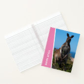 Kangaroo mannetje in Australië, aangepaste roze Notitieboek (Binnen)
