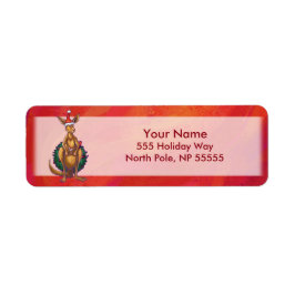 Kangaroo-mas op rood etiket