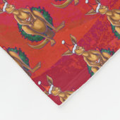 Kangaroo-mas op rood fleece deken (Hoek)