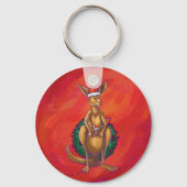 Kangaroo-mas op rood sleutelhanger (Voorkant)
