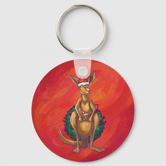 Kangaroo-mas op rood sleutelhanger (Voorkant)
