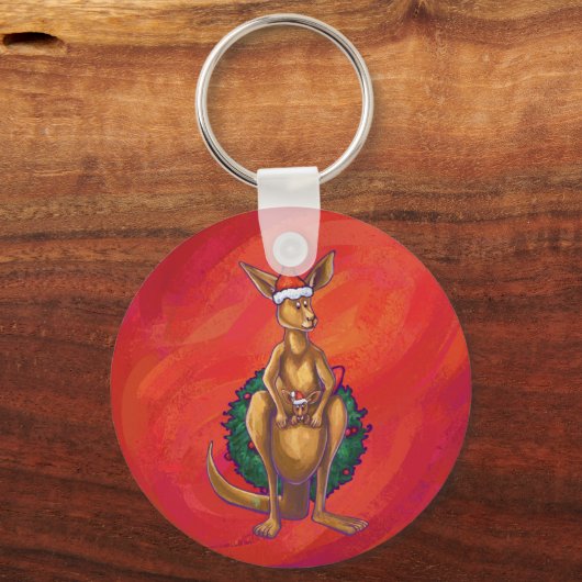 Kangaroo-mas op rood sleutelhanger (Voorkant)