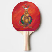 Kangaroo-mas op rood tafeltennisbatje (Voorkant)
