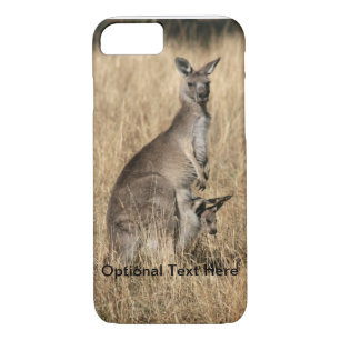 Kangaroo met Baby Joey in Pouch iPhone 8/7 Hoesje