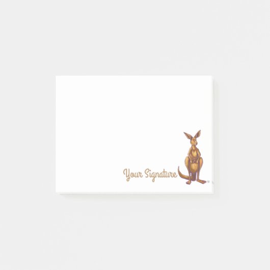 Kangaroo met persoonlijke post post-it® notes (Voorkant)