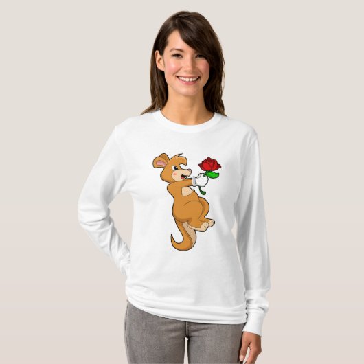 Kangaroo met ventilator t-shirt (Voorkant volledig)
