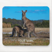 Kangaroo met verpleegkundige baby joey Tasmania Au Muismat (Voorkant)