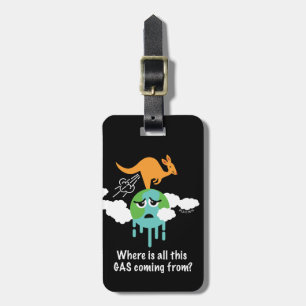 Kangaroo Methane Fart Bagagelabel