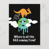 Kangaroo Methane Fart Briefkaart (Voorkant)