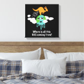 Kangaroo Methane Fart Canvas Afdruk (Insitu (Slaapkamer))