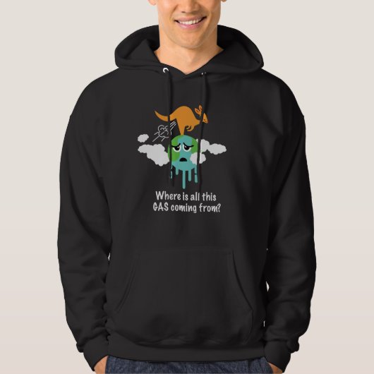 Kangaroo Methane Fart Hoodie (Voorkant)