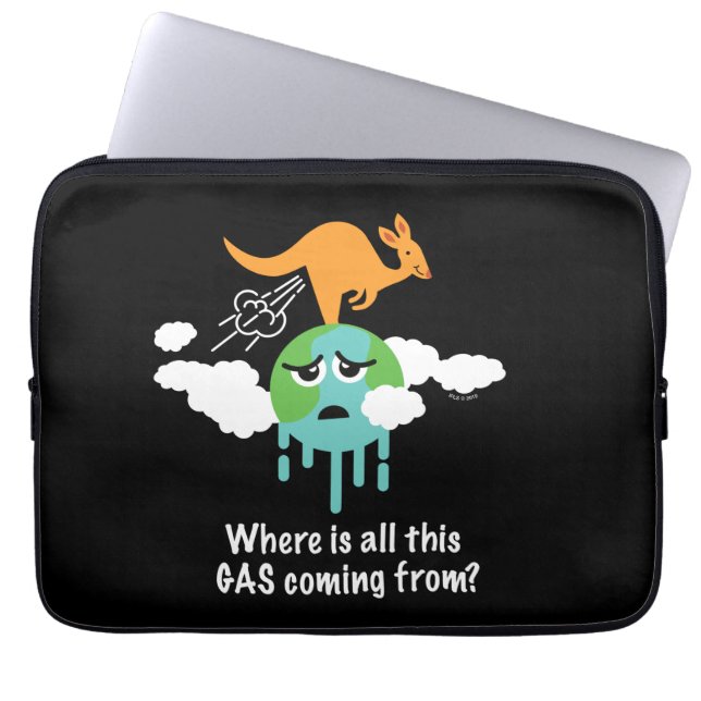 Kangaroo Methane Fart Laptop Sleeve (Voorkant)