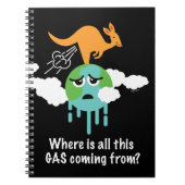 Kangaroo Methane Fart Notitieboek (Voorkant)