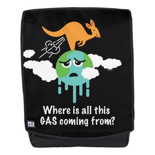 Kangaroo Methane Fart Rugtassen (Voorkant)