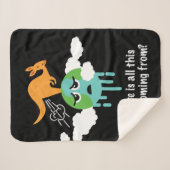 Kangaroo Methane Fart Sherpa Deken (Voorkant (horizontaal))