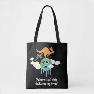 Kangaroo Methane Fart Tote Bag