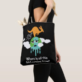 Kangaroo Methane Fart Tote Bag (Dichtbij)