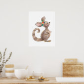 Kangaroo Moeder en Baby Poster (Keuken)