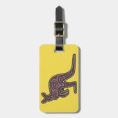 Kangaroo Mosaic Bagagelabel (Voorkant verticaal)