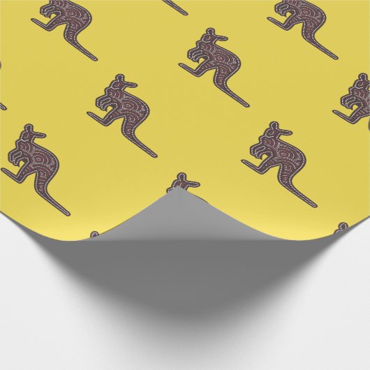 Kangaroo Mosaic Cadeaupapier (Hoek)