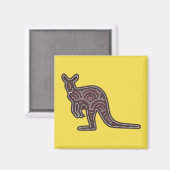 Kangaroo Mosaic Magneet (Voorkant / Achterkant)