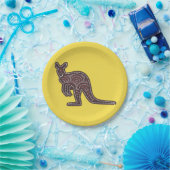Kangaroo Mosaic Papieren Bordje (Feest)