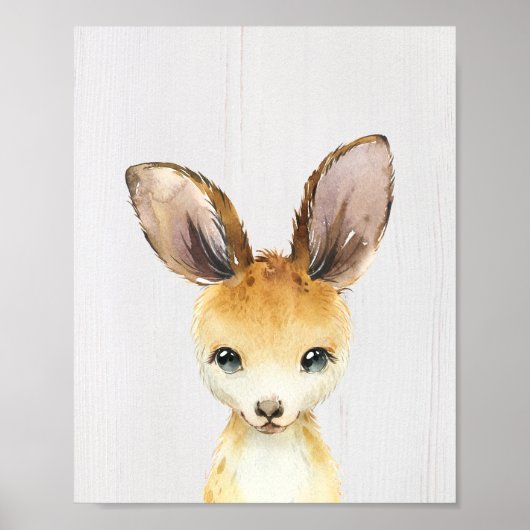Kangaroo Nursery Art Print (Voorkant)
