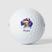 Kangaroo on Australia Flag Golfballen (Voorkant)