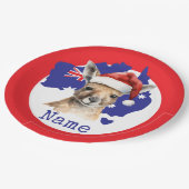 Kangaroo on Australia Flag  Papieren Bordje (Gekanteld)