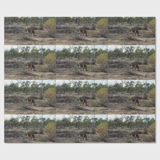 Kangaroo, ondertussen in de Billabong, Cadeaupapier (Vlak)
